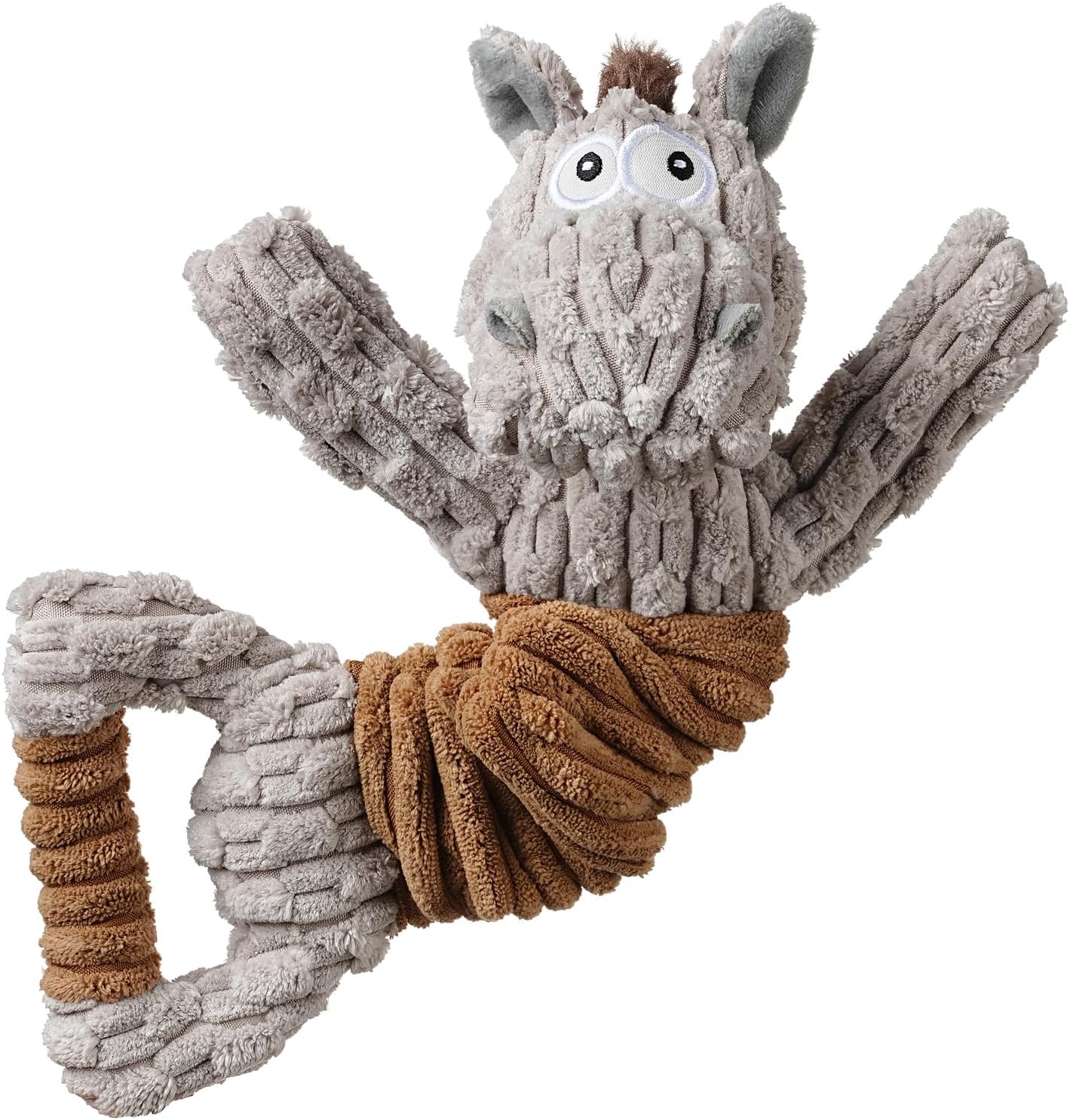 Sedioso Squeaky Dog Toy, Durable Dog Toy Large Breed, Tug of War Dog Interactive Toy, Stuffed Plush Dog Toy with Crinkle Paper for Small, Middle, and Big Dogs(Tug of War Series, Donkey)