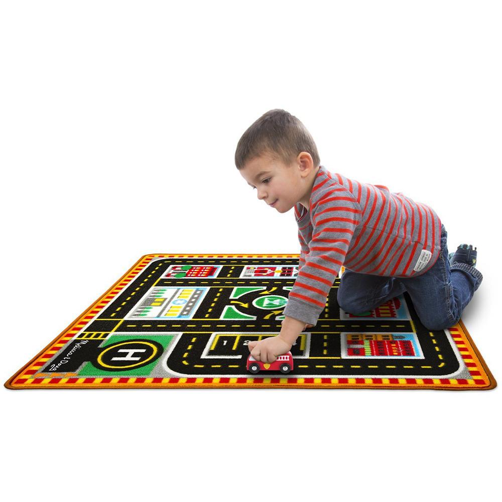 Melissa & Doug Round The City Rescue Rug & Vehicle Set