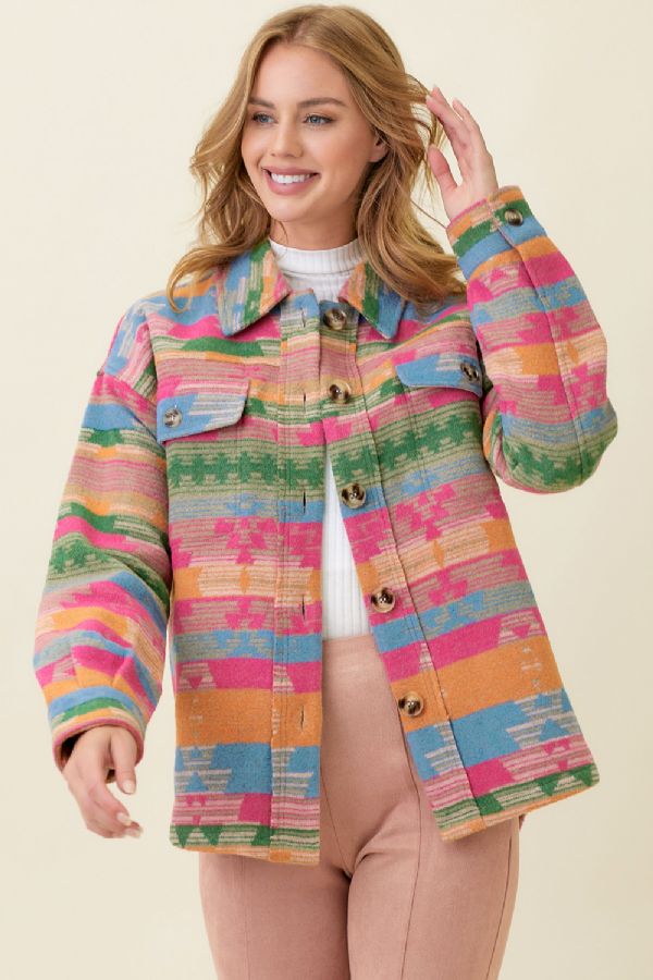 Aztec Shirt Jacket