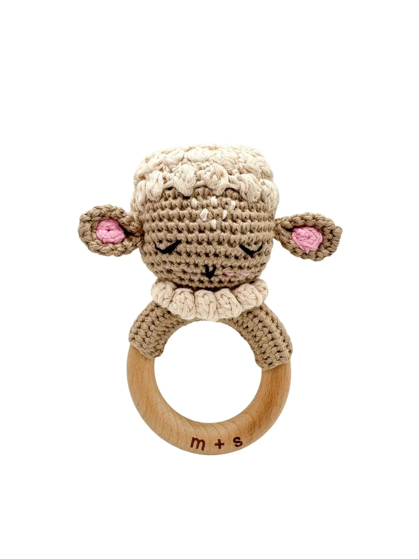 Lamb Crochet Rattle
