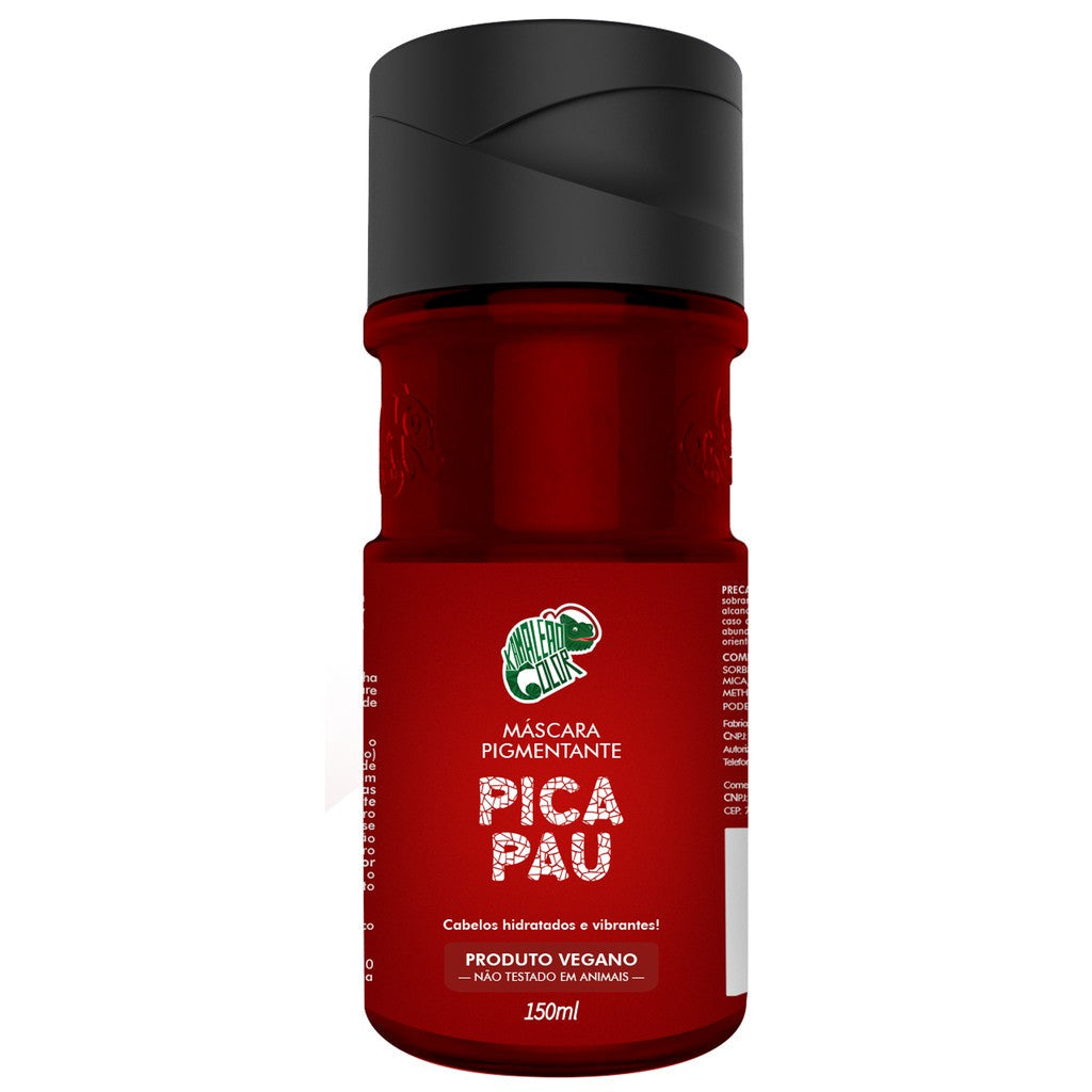 Woodpecker Pica Pau Red Tinting Pigment Vegan Mask 150ml - Kamaleão Color