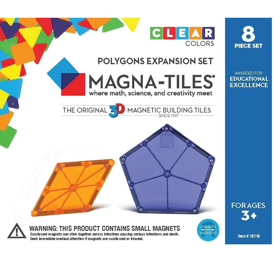 Magna-Tiles 8 Piece Polygons Expansion Set