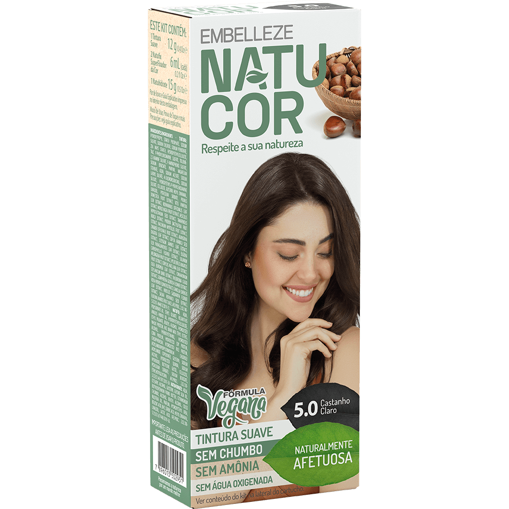 Natucor Hair Dye Naturally Affectionate Brown Brown Chestnut Complete