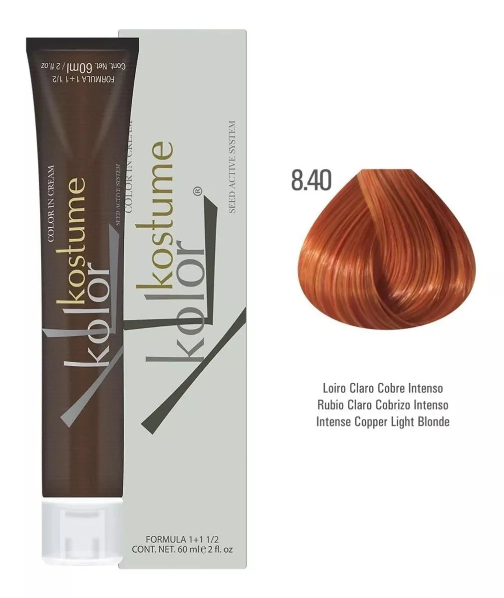 Kostume Kolor 8.40 Coloração Loiro Claro Cobre Intenso 60ml