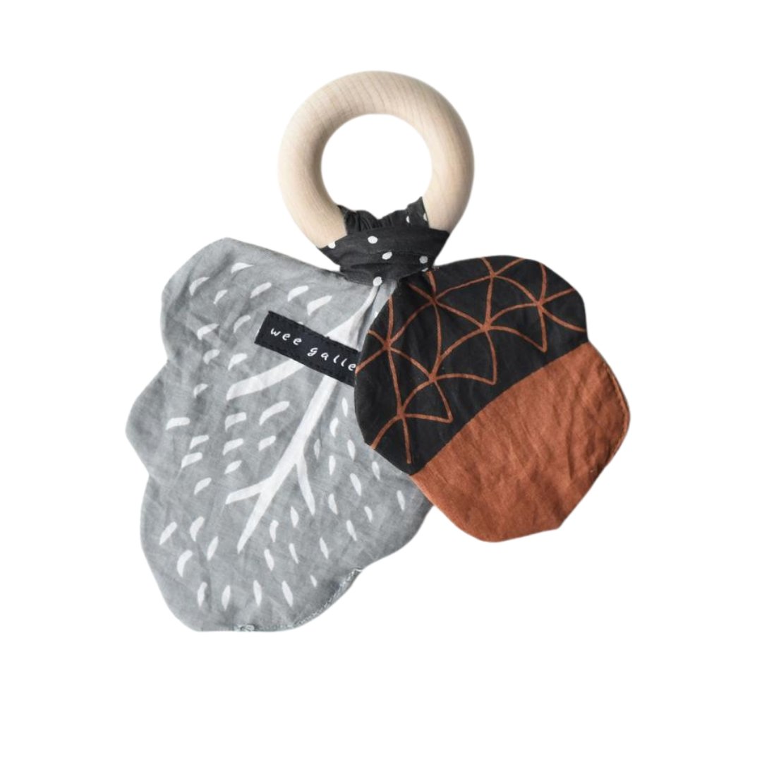 Wee Gallery Crinkle Teether - Acorn