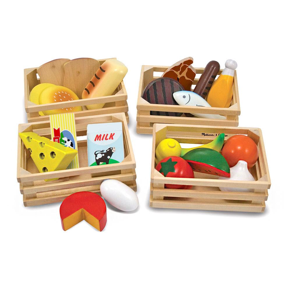 Melissa & Doug Food Groups-Wooden Play Food
