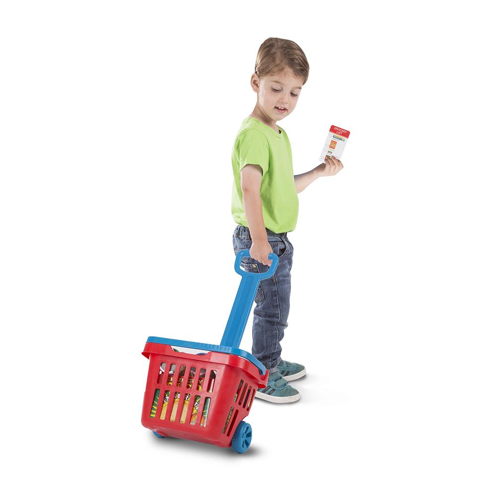 Melissa & Doug Fill & Roll Grocery Basket Play Set