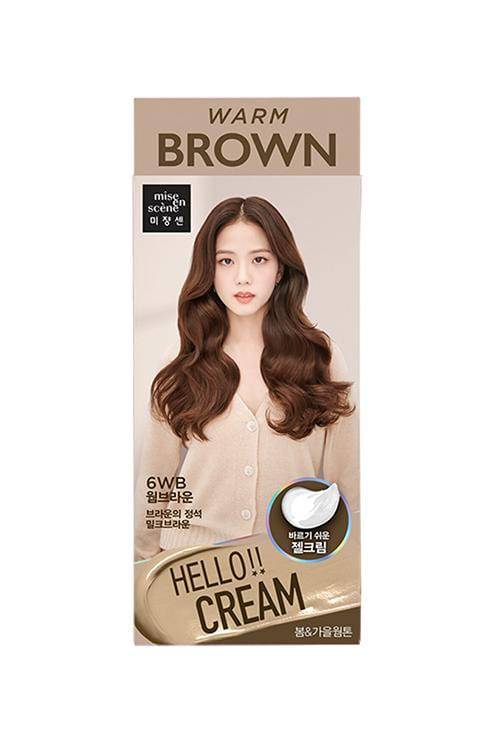 Mise En Scene Hello Cream Hair Color - Cool Brown 5CB - Palace Beauty Galleria