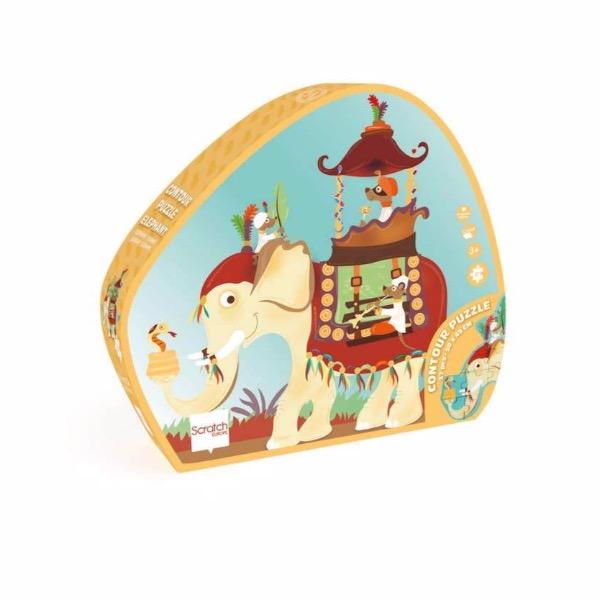 36 Piece Elephant Contour Puzzle