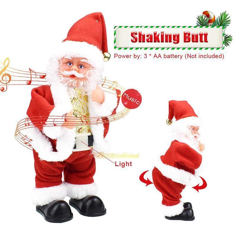 Santa Claus doll shaking the hips .Chimney Climbing Santa Claus .Santa Claus Riding An Electric Reindeer