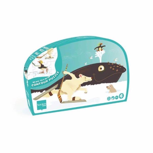 60 Piece Whale Contour Puzzle