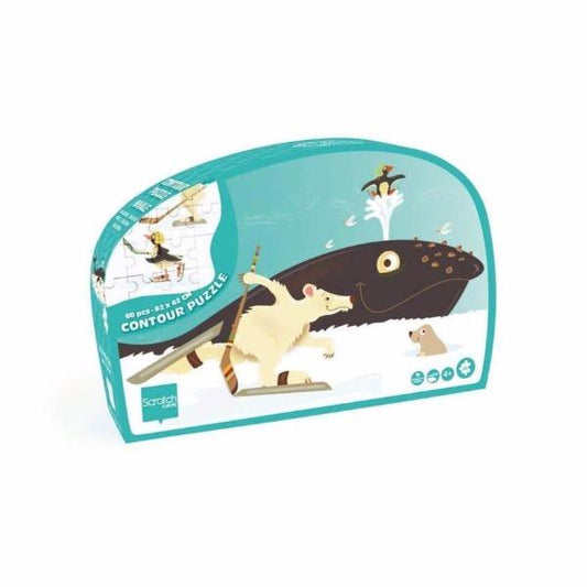 60 Piece Whale Contour Puzzle