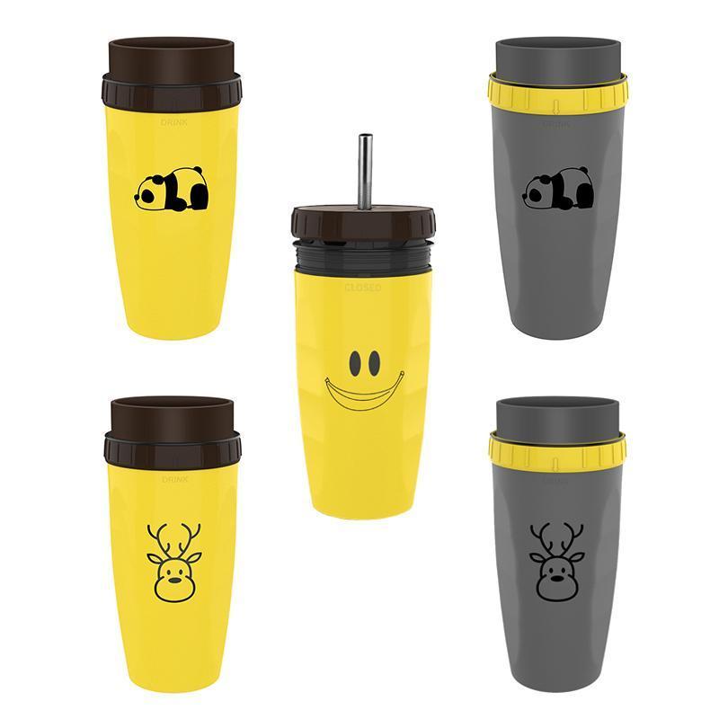 Coverless Twist cup .Creative Plastic Cup