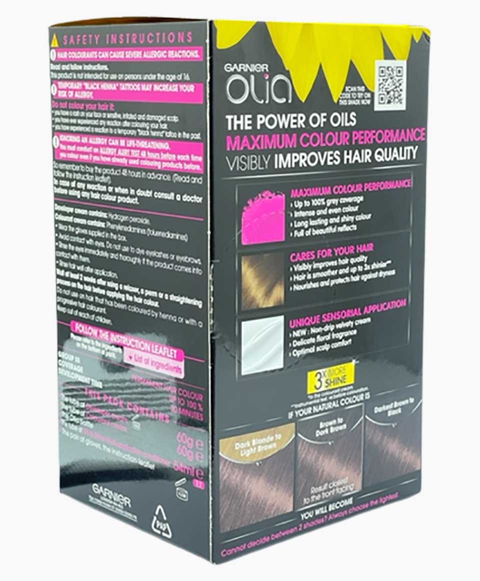 Olia Glow Permanent Hair Color 6.12 Iridescent Light Brown