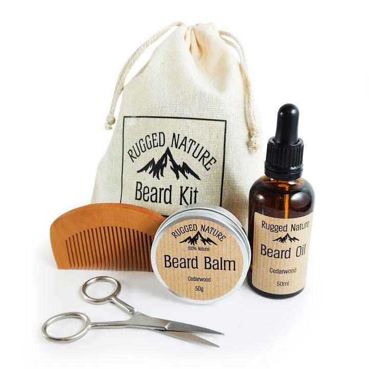 natural beard kit for him