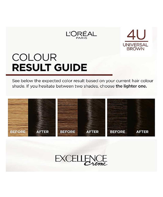 Excellence Creme No Ammonia Triple Care Hair Colour 4U Universal Brown