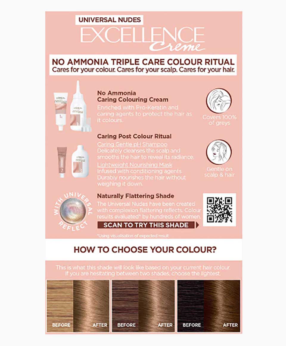 Excellence Creme No Ammonia Triple Care Hair Colour 7U Universal Blonde