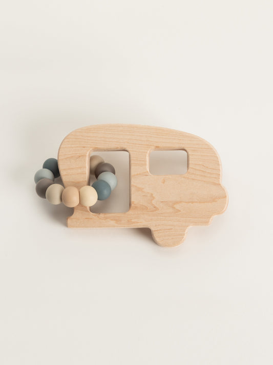 Silicone + Wood Camper Teether