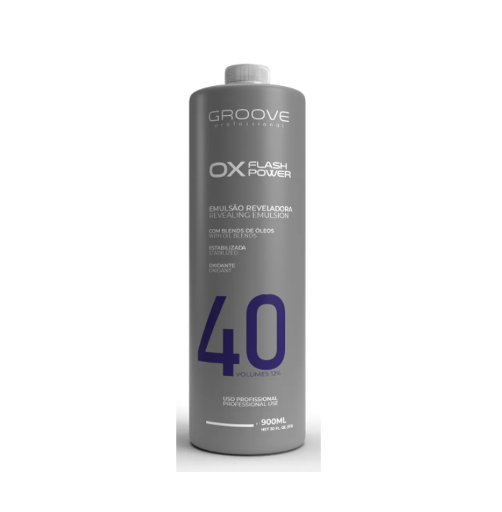 OX Flash Power Stabilized Oxidant Revealing Emulsion 40 Vol. 900ml - Groove