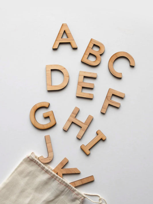 Wooden Uppercase Alphabet Set