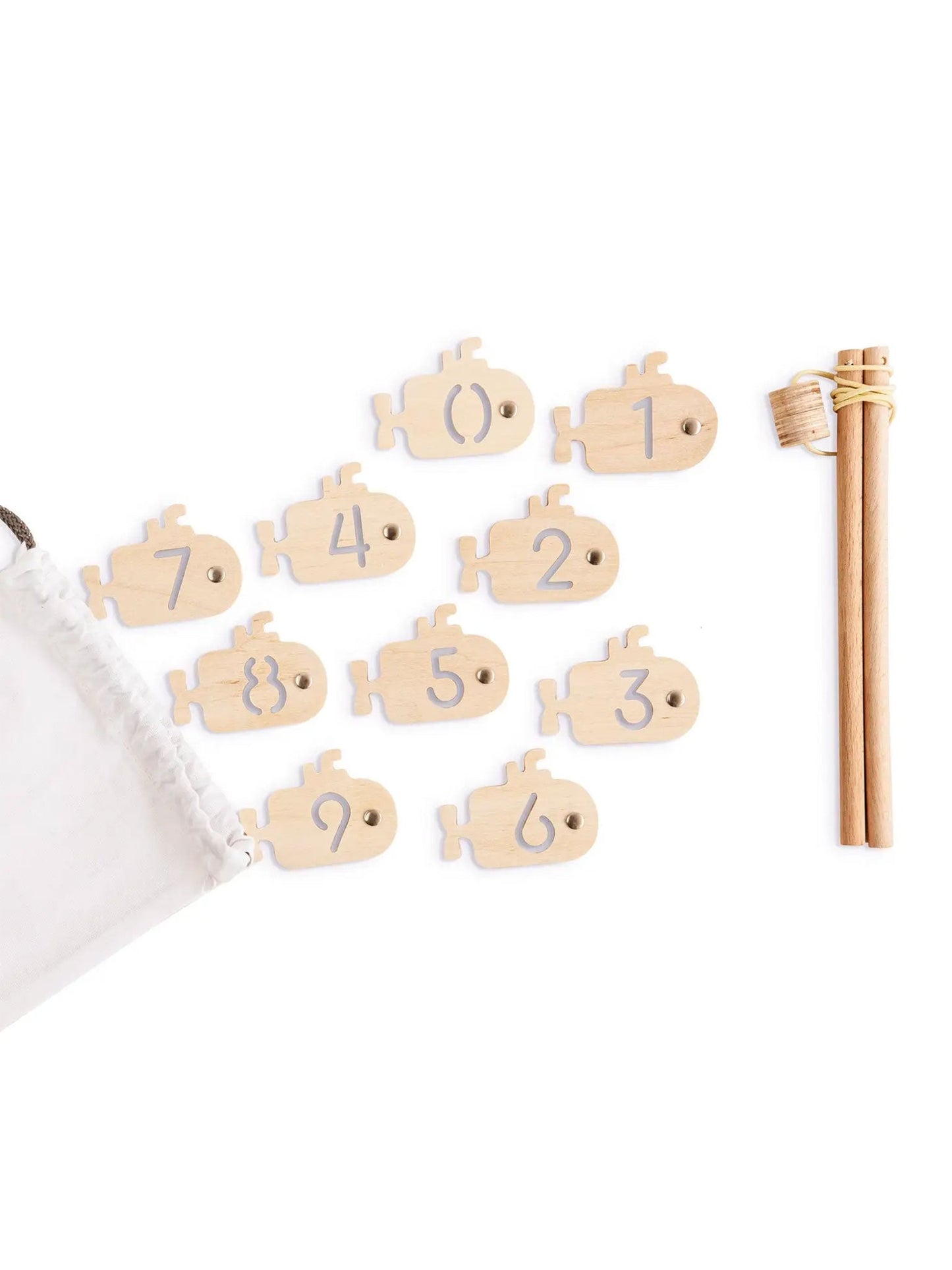 Submarines Wooden Fishing Game