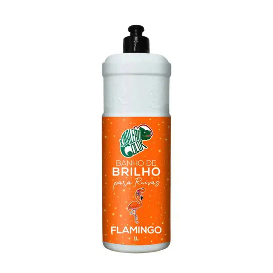 Red Hair Flamingo Brightness Bath Shine Silkiness Treatment 1L - Kamaleão Color