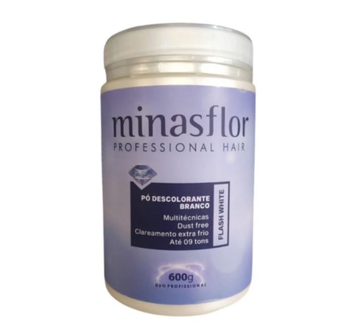Professional Flash White Dust Free 9 Tones Bleaching Powder 600g - Minas Flor