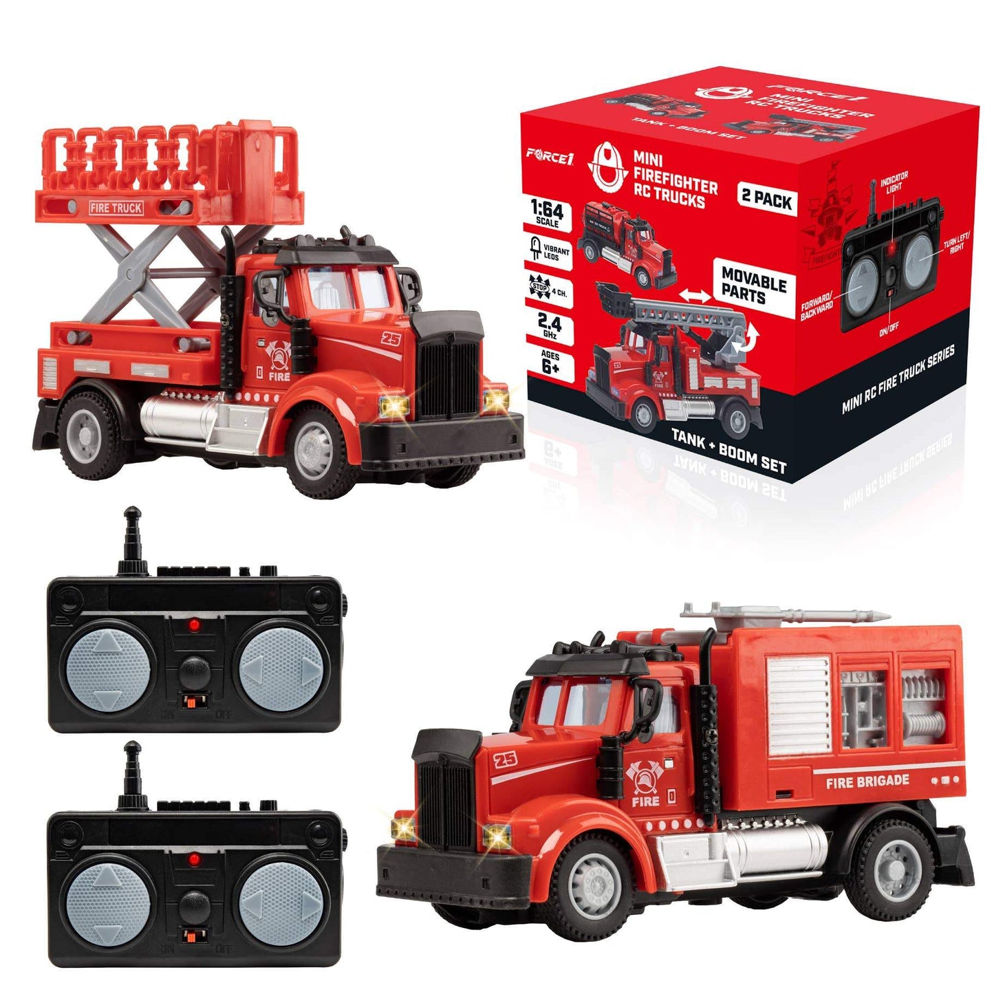 Mini Firefighter RC Trucks - Spray + Lift