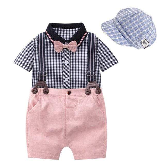 Boy's Clothing KB8066 hat b / 3M / China Baby Summer Clothes Set