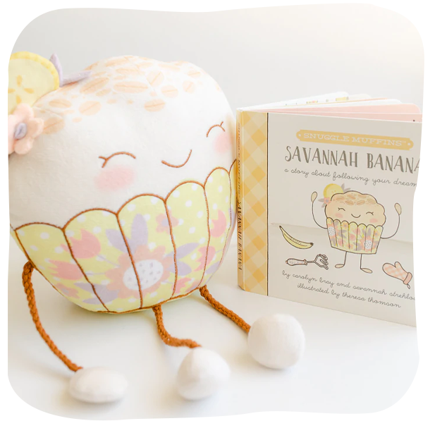 Snuggle Muffins Savannah Banana Book & Snuggler Set